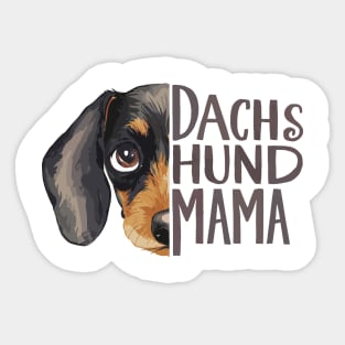 Dachshund Mama Dog Lover Cute Animal Face Sticker